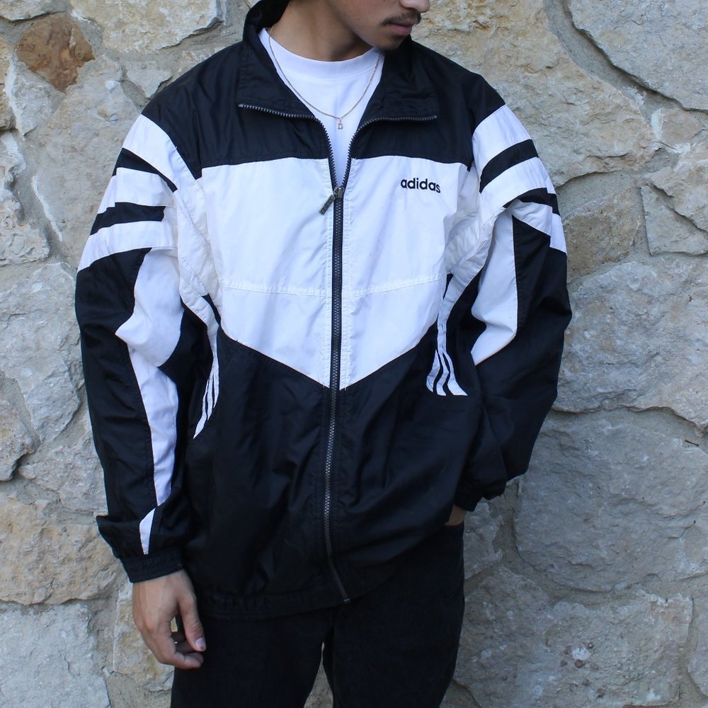 vintage 1990s adidas zip up jacket